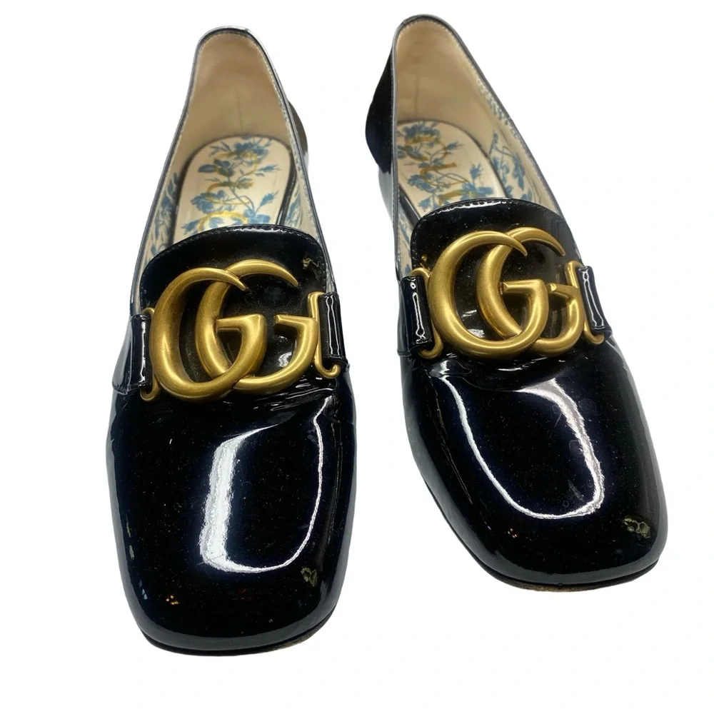 VERNICE MARMONT PUMP BLACK  PATENT  GG LOGO - Picture 5 of 11